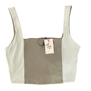Sincerely Jules Athletic Crop Top Womens Medium GREEN Activewear Workout Gym New